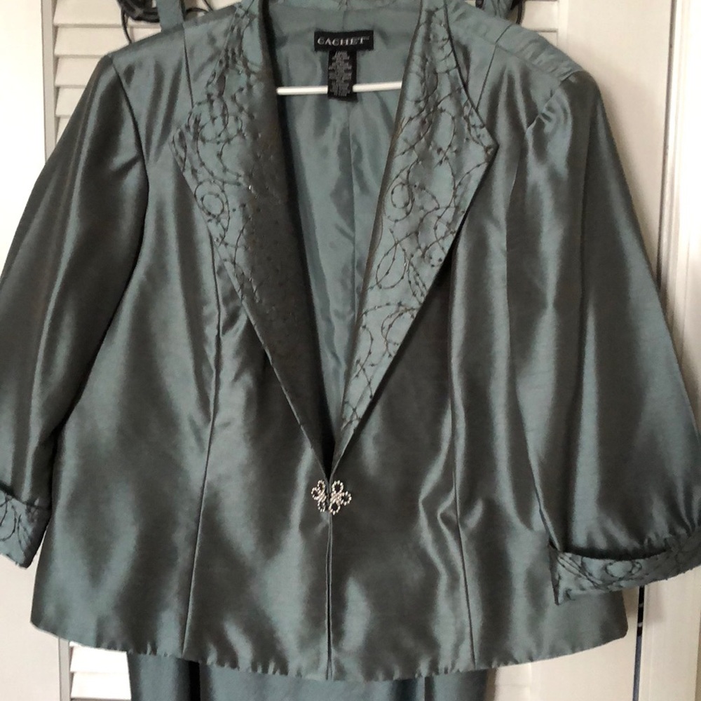 Evening gown and matching jacket